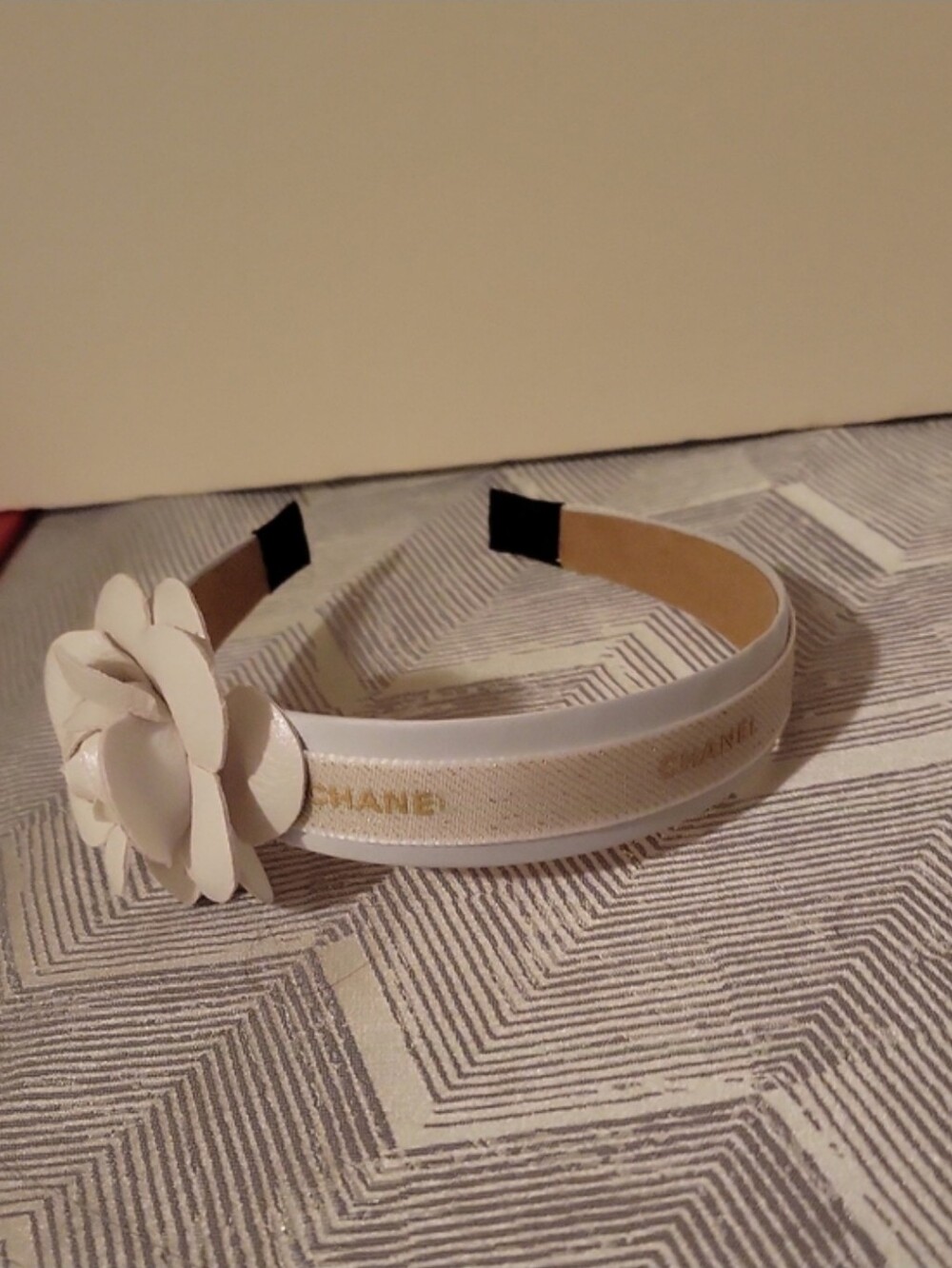 CHANEL Cream & Gold Ribbon